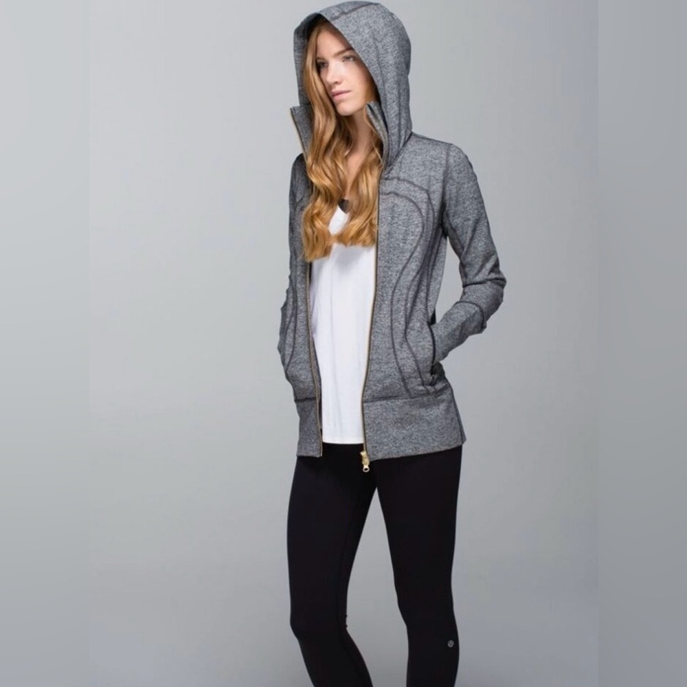 Lululemon Stride Jacket II Heathered Black Size 6